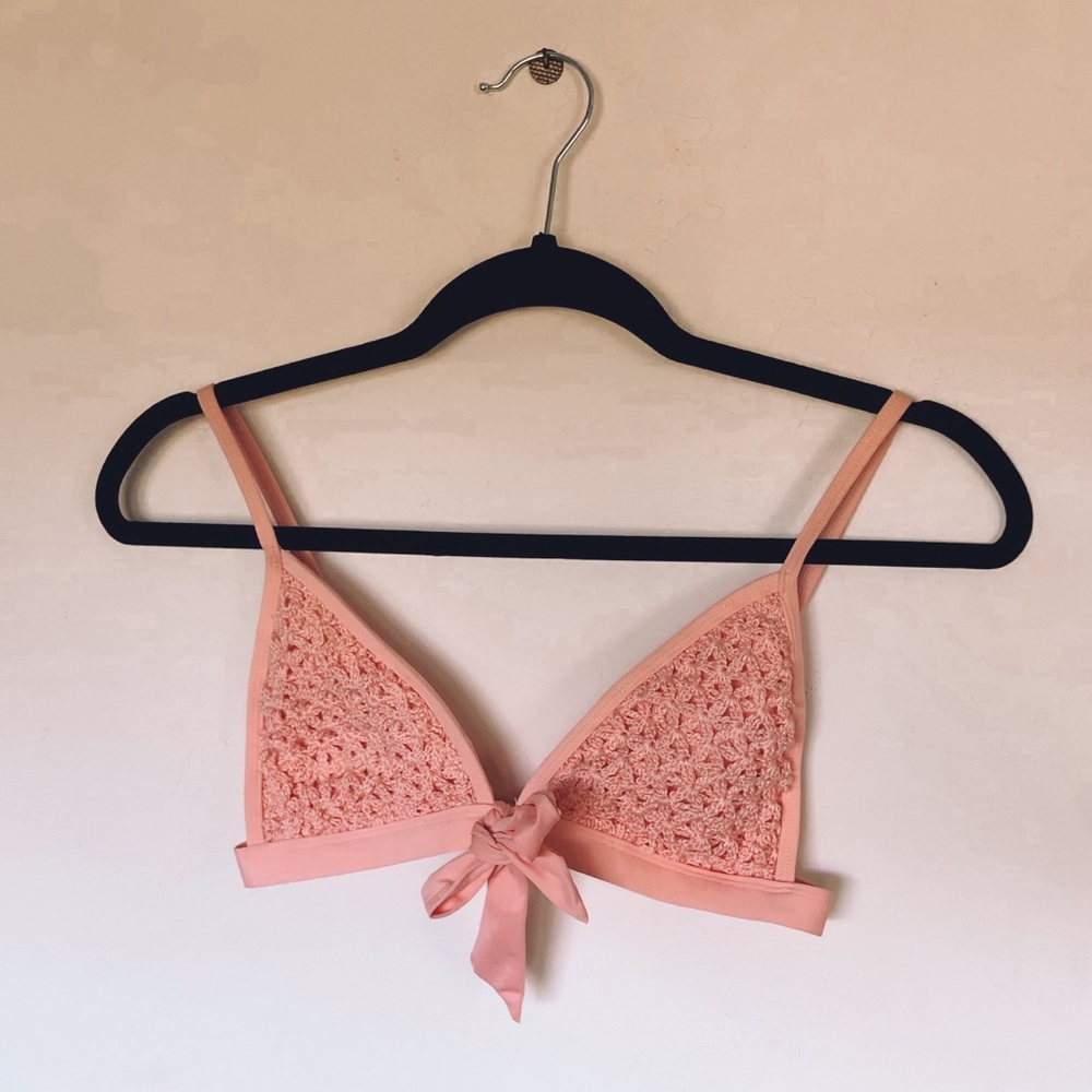 Crochet Triangle Bikini Top with Clasp